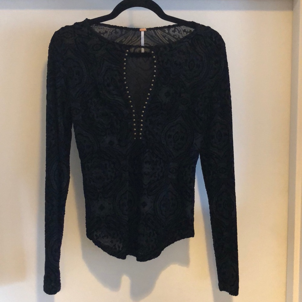 Free People Patterned Long Sleeve